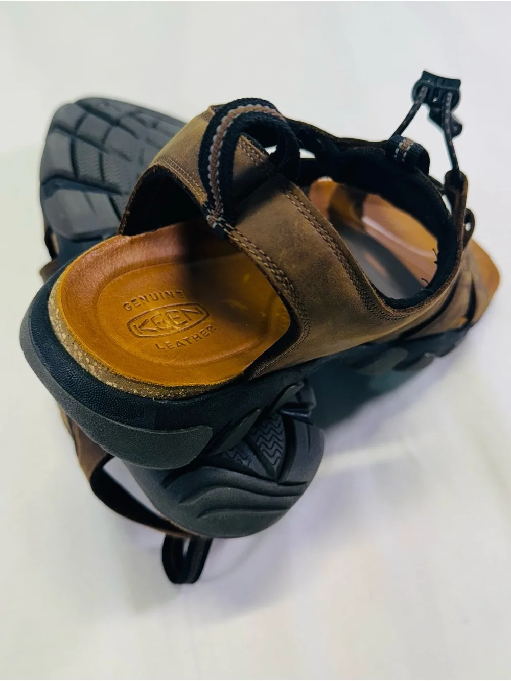 Keen Brown Leather Men's Closed-Toe Fisherman Sandals